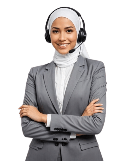 Portrait beautiful call center woman with hijab 102916 606